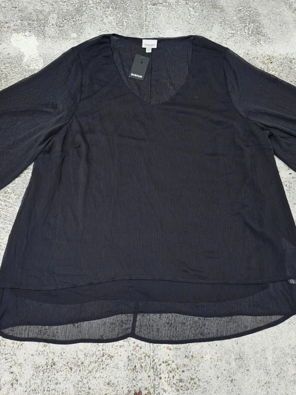 Avenue Women Top Blouse Shirt Black Size 20 Plus NWT - Picture 5 of 10